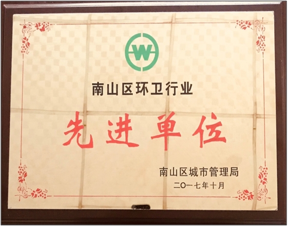 南山区2017年先进单位